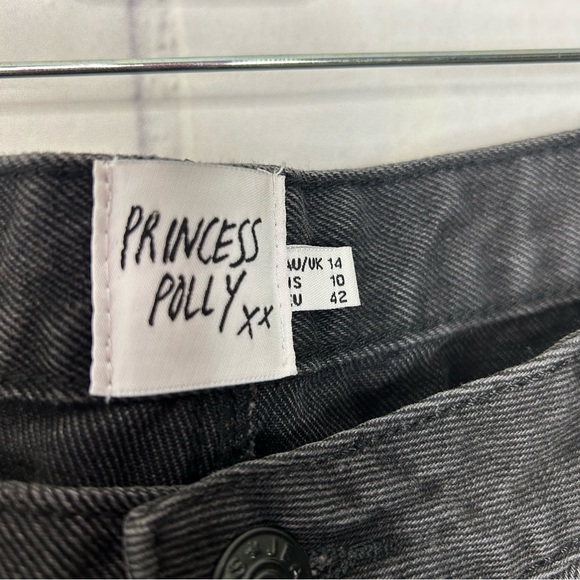 Princess Polly Cece Hammer Wide Leg Knee Rip Jeans size 10 - Picture 4 of 8